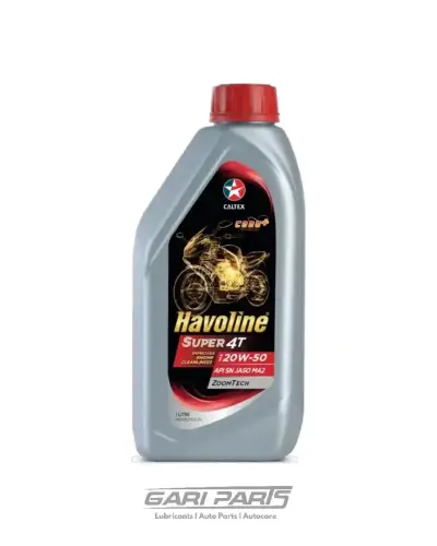 20W-50 CALTEX HAVOLINE® SUPER 4T MOTORCYCLE OIL SAE API SN / JASO MA2