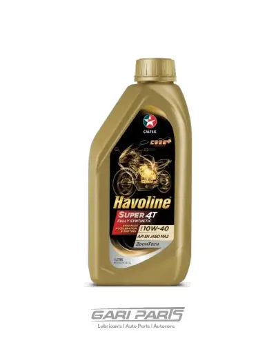 10W-40 CALTEX HAVOLINE® 4T FULLY SYNTHETIC SUPER 4T AB/JASO MA2 API SN