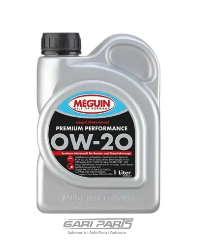 0W-20 MEGUIN PREMIUM PERFORMANCE C5 API SP PETROL ENGINE MOTOR OIL GEN